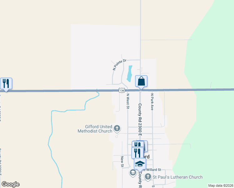 map of restaurants, bars, coffee shops, grocery stores, and more near 339 Eiler Drive in Gifford