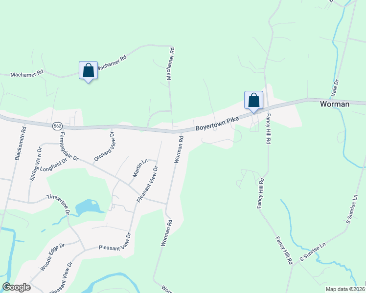 map of restaurants, bars, coffee shops, grocery stores, and more near 179 Worman Road in Douglassville