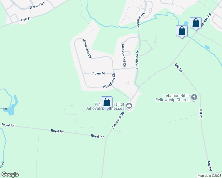 map of restaurants, bars, coffee shops, grocery stores, and more near 5 Shadow Creek Drive in Lebanon
