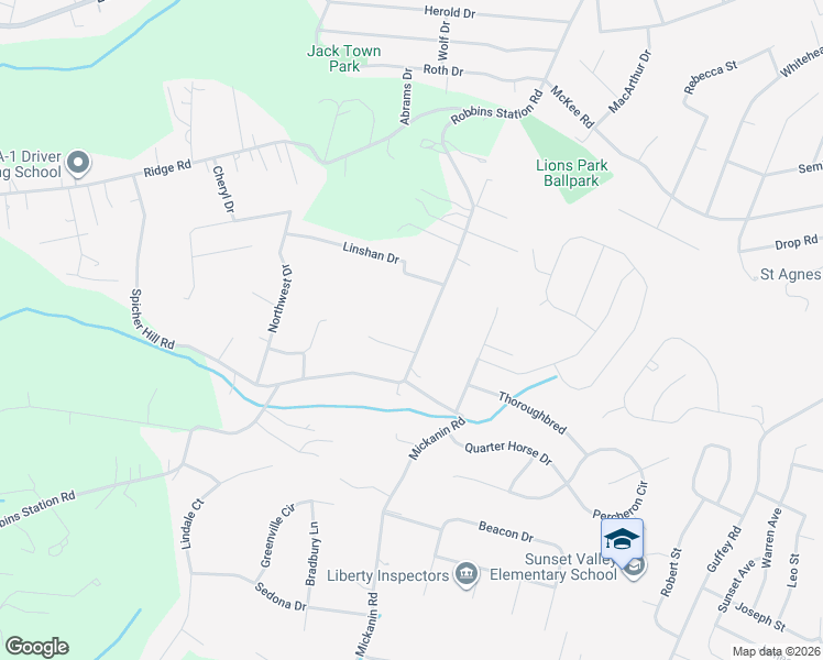 map of restaurants, bars, coffee shops, grocery stores, and more near 1650 Robbins Station Road in Irwin