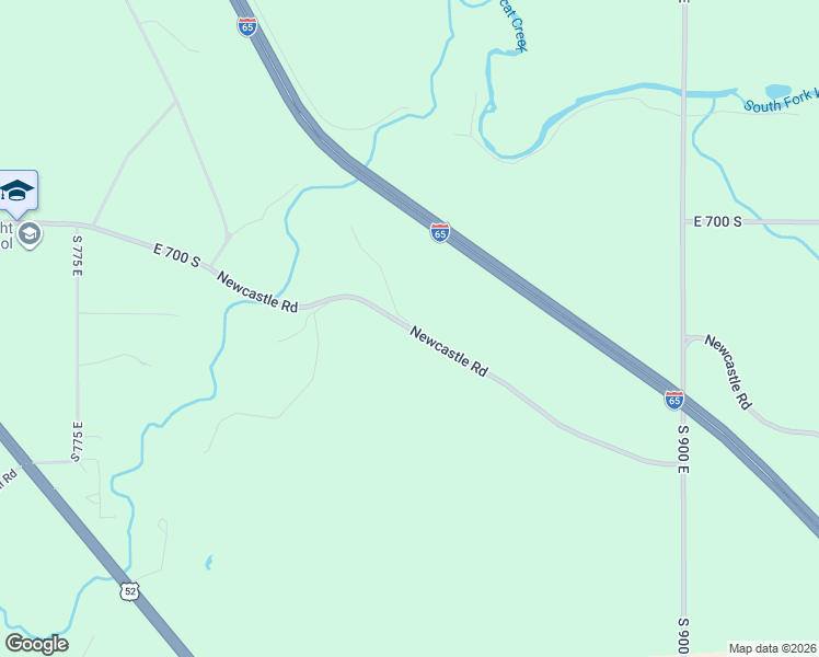 map of restaurants, bars, coffee shops, grocery stores, and more near 7234 Newcastle Road in Lafayette