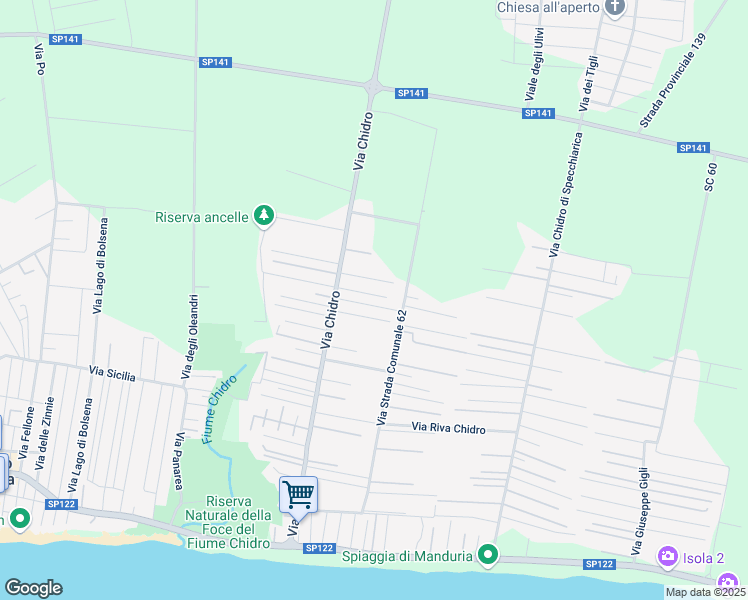 map of restaurants, bars, coffee shops, grocery stores, and more near 117 Viale dei Pini in San Pietro In Bevagna