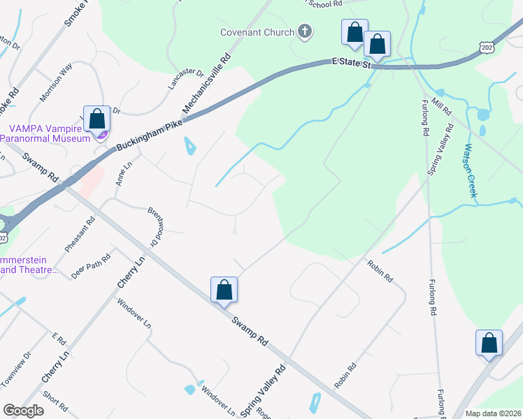 map of restaurants, bars, coffee shops, grocery stores, and more near 2980 Yorkshire Road in Doylestown