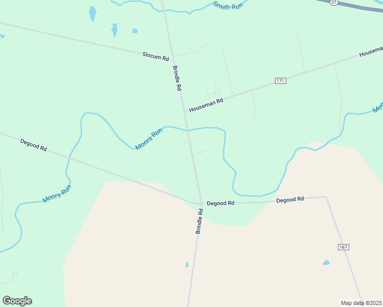 map of restaurants, bars, coffee shops, grocery stores, and more near 900 Brindle Road in Ostrander
