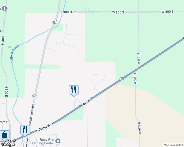 map of restaurants, bars, coffee shops, grocery stores, and more near 1400 Gregg Drive in Albany