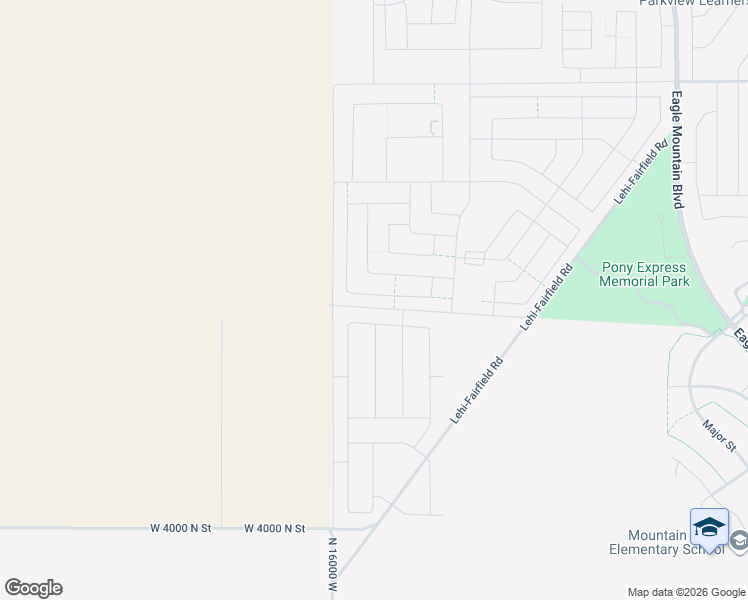 map of restaurants, bars, coffee shops, grocery stores, and more near North Mount Waas Drive in Eagle Mountain