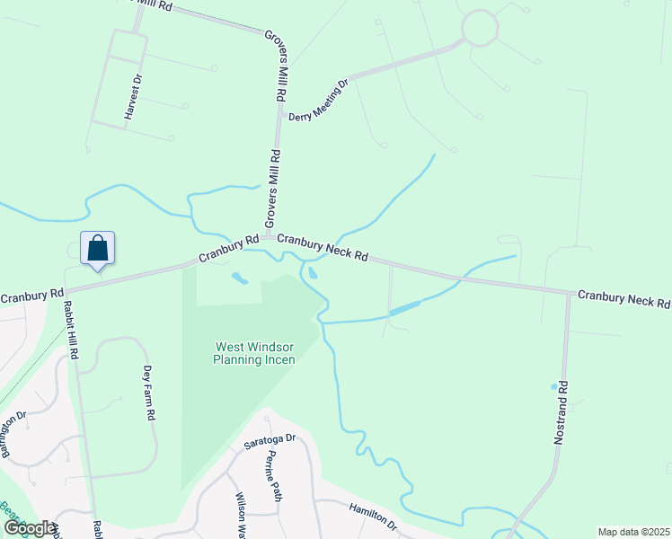 map of restaurants, bars, coffee shops, grocery stores, and more near Cranbury Neck Rd in Plainsboro Township