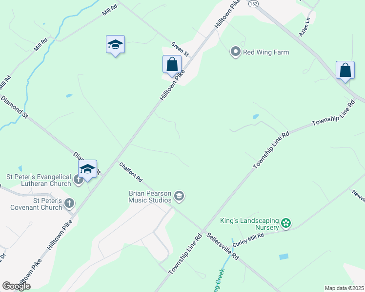 map of restaurants, bars, coffee shops, grocery stores, and more near in Bucks County