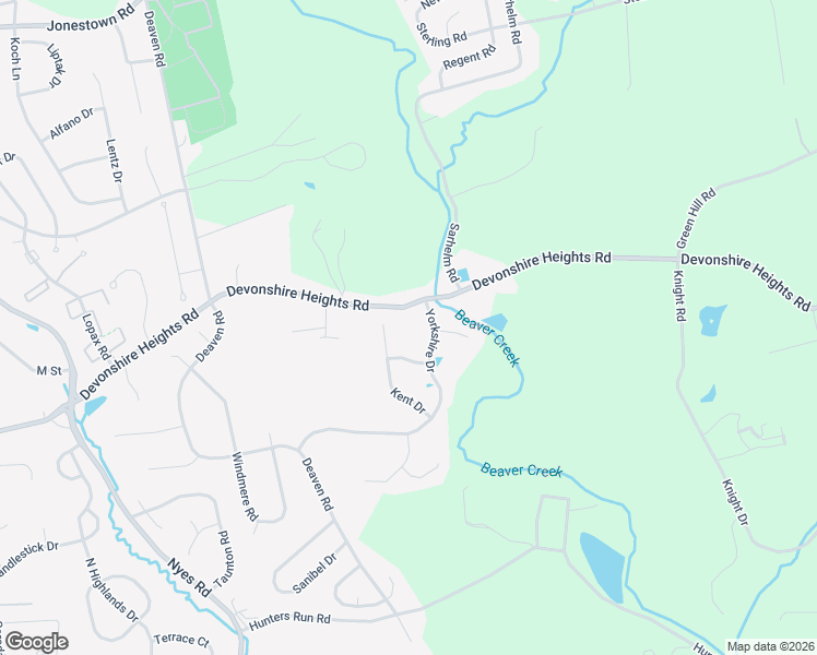 map of restaurants, bars, coffee shops, grocery stores, and more near 6600 Dorset Way in Harrisburg