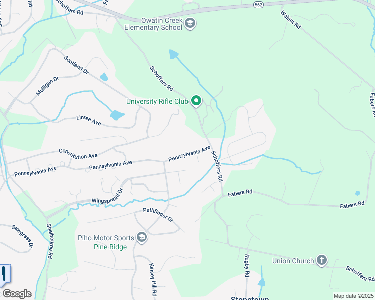 map of restaurants, bars, coffee shops, grocery stores, and more near 442 Pennsylvania Avenue in Reading