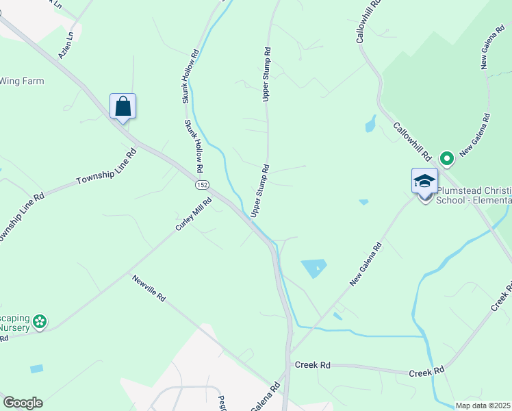map of restaurants, bars, coffee shops, grocery stores, and more near 120 Upper Stump Road in Chalfont