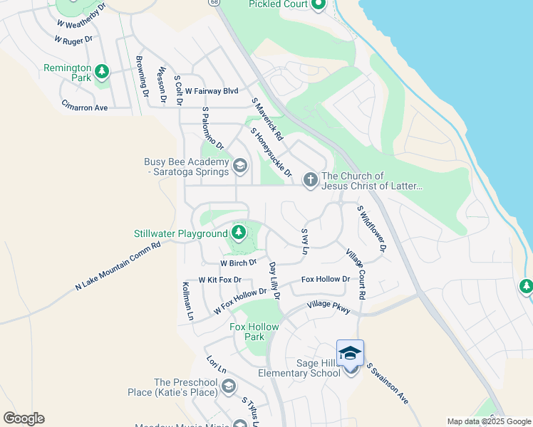 map of restaurants, bars, coffee shops, grocery stores, and more near 2661 Lost Creek Circle in Saratoga Springs