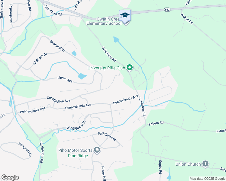 map of restaurants, bars, coffee shops, grocery stores, and more near 371 Constitution Avenue in Reading