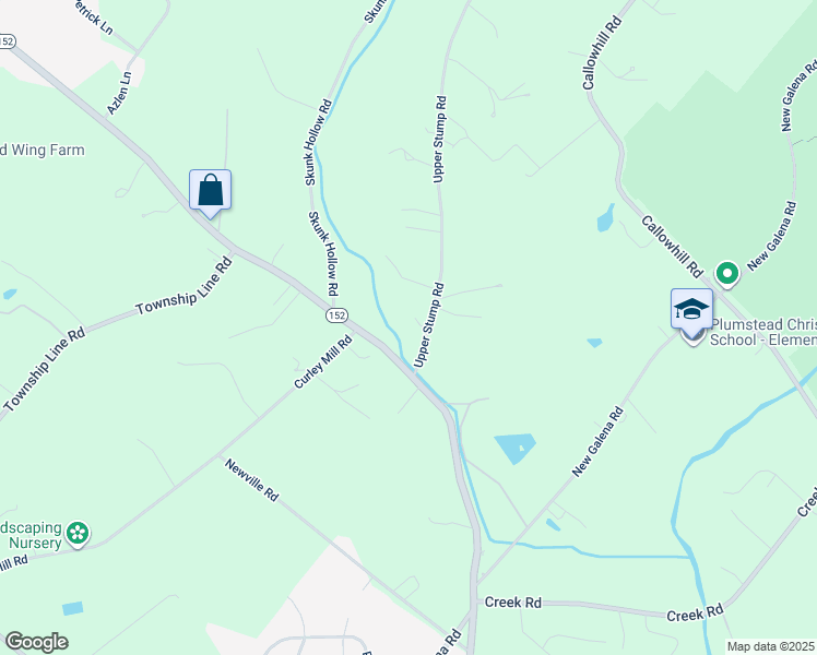 map of restaurants, bars, coffee shops, grocery stores, and more near 120 Upper Stump Road in Chalfont