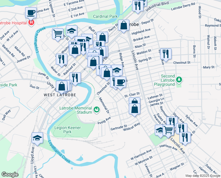 212 Walnut Street, Latrobe PA Walk Score