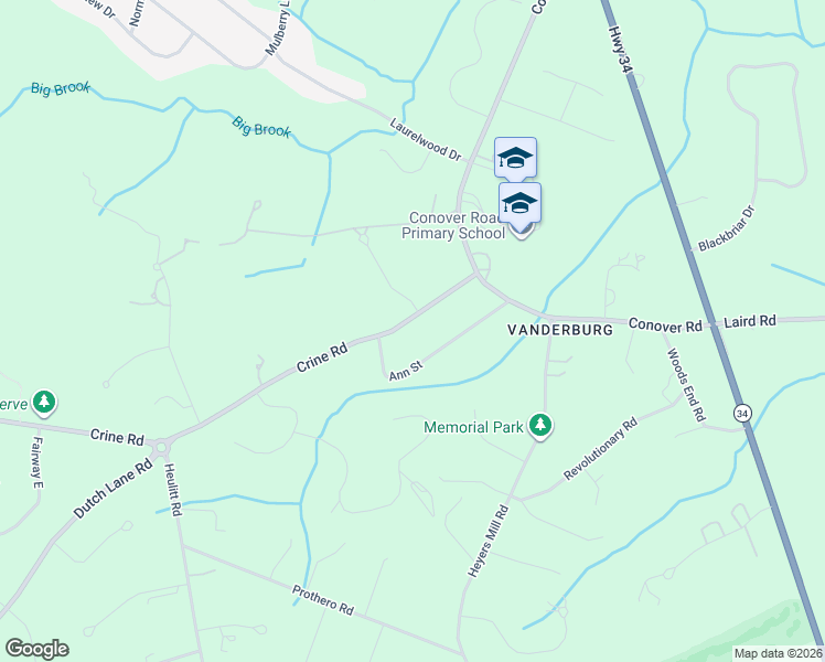map of restaurants, bars, coffee shops, grocery stores, and more near 20 Crine Road in Monmouth County