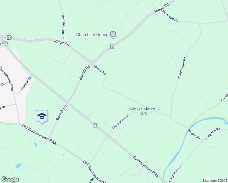 map of restaurants, bars, coffee shops, grocery stores, and more near 1403 Moyer Road in Telford