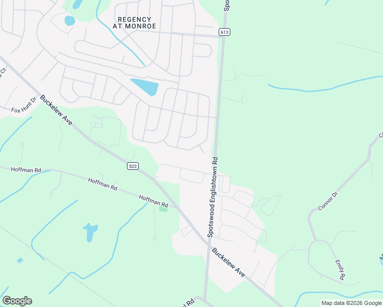map of restaurants, bars, coffee shops, grocery stores, and more near 22 Kings Mill Road in Monroe Township