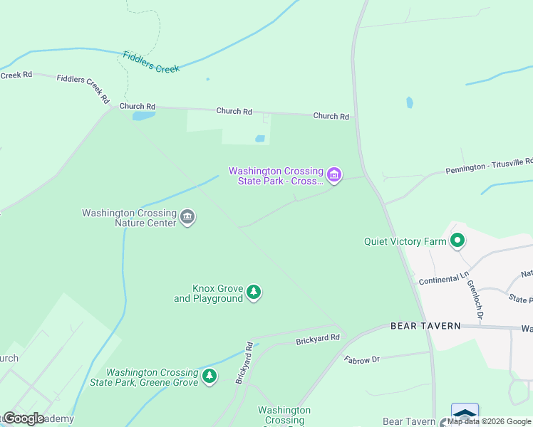 map of restaurants, bars, coffee shops, grocery stores, and more near 153 Church Road in Hopewell Township