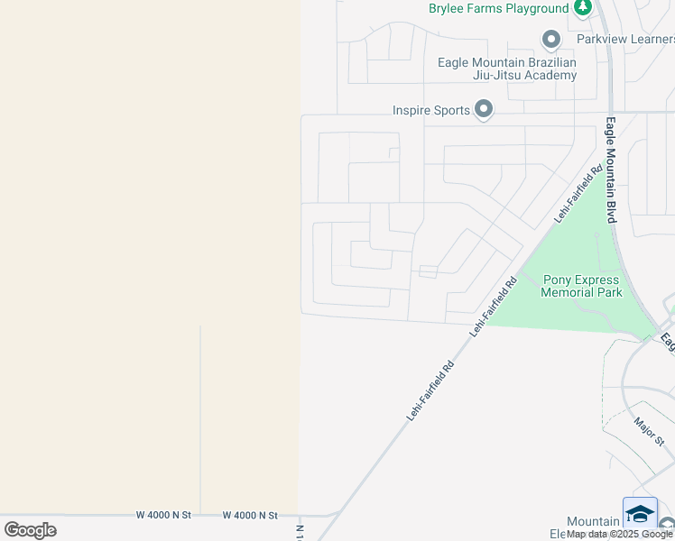 map of restaurants, bars, coffee shops, grocery stores, and more near 4614 North Lewis Peak Drive in Eagle Mountain