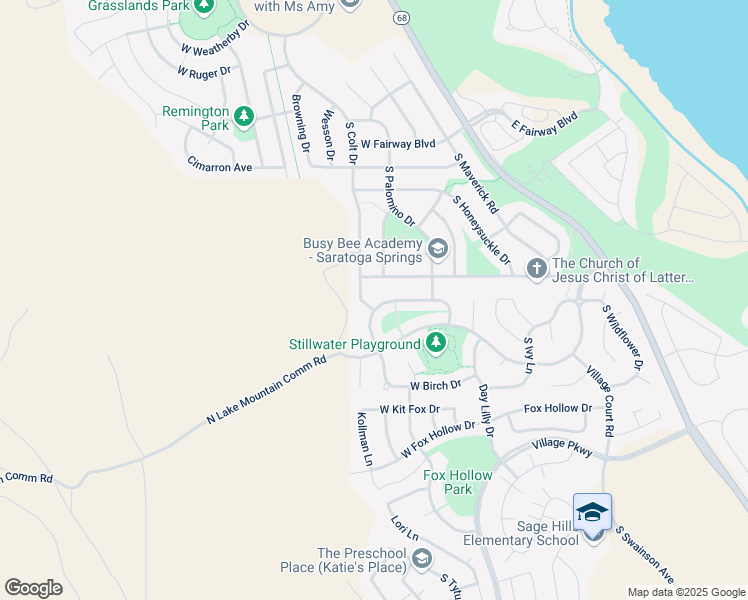 map of restaurants, bars, coffee shops, grocery stores, and more near 2626 South Colt Drive in Saratoga Springs