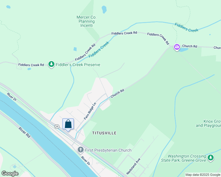 map of restaurants, bars, coffee shops, grocery stores, and more near 11 Cedar Lane in Hopewell Township