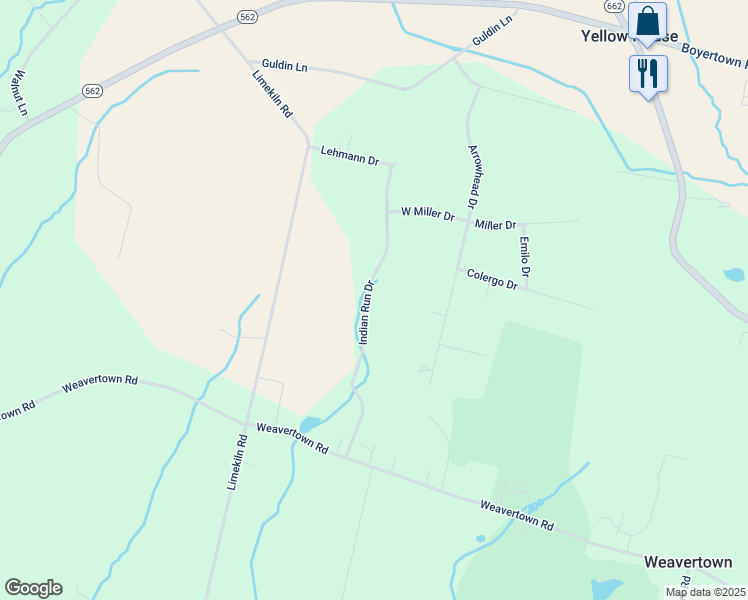 map of restaurants, bars, coffee shops, grocery stores, and more near 112 Indian Run Drive in Douglassville
