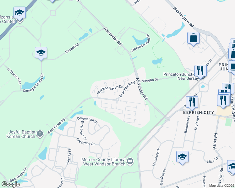 map of restaurants, bars, coffee shops, grocery stores, and more near 35 Ketley Place in Princeton