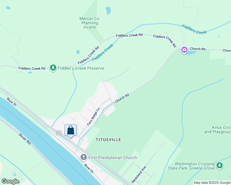 map of restaurants, bars, coffee shops, grocery stores, and more near 11 Cedar Lane in Hopewell Township