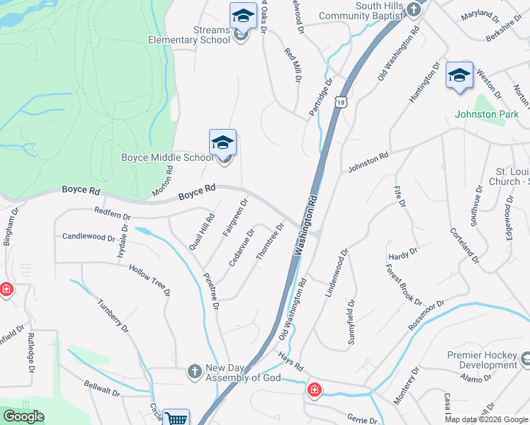 map of restaurants, bars, coffee shops, grocery stores, and more near 2621 Cedarvue Drive in Pittsburgh