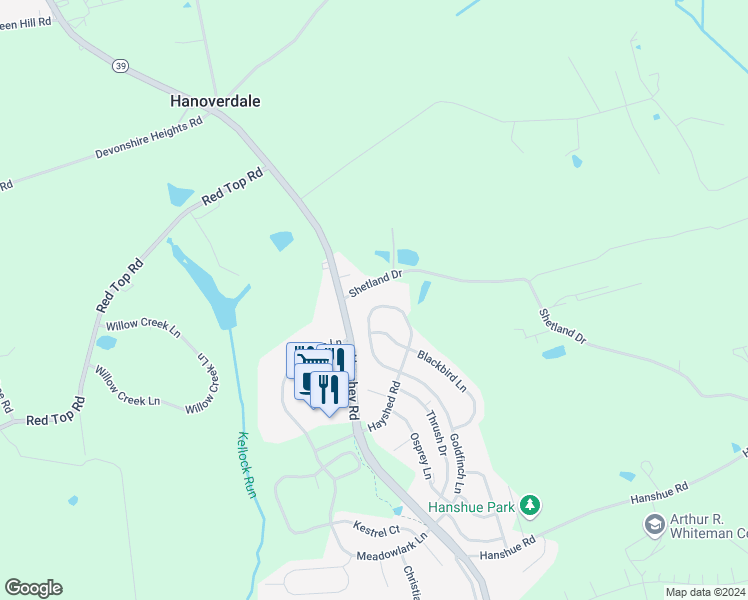 map of restaurants, bars, coffee shops, grocery stores, and more near 149 Whippoorwill Lane in Hummelstown