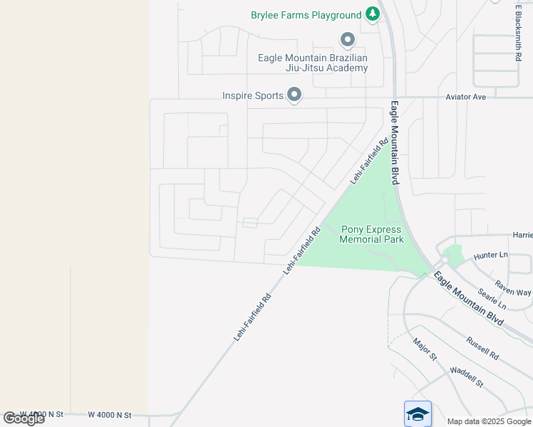 map of restaurants, bars, coffee shops, grocery stores, and more near 4642 Frisco Peak Drive in Eagle Mountain