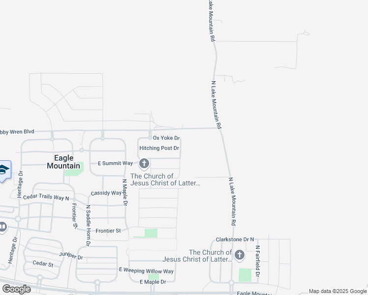 map of restaurants, bars, coffee shops, grocery stores, and more near 4658 Long Way in Eagle Mountain