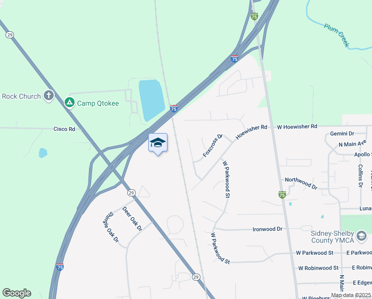 map of restaurants, bars, coffee shops, grocery stores, and more near 2569 Alpine Court in Sidney