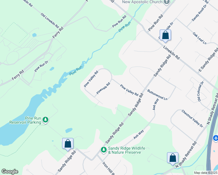 map of restaurants, bars, coffee shops, grocery stores, and more near 50 Pinevale Road in Doylestown