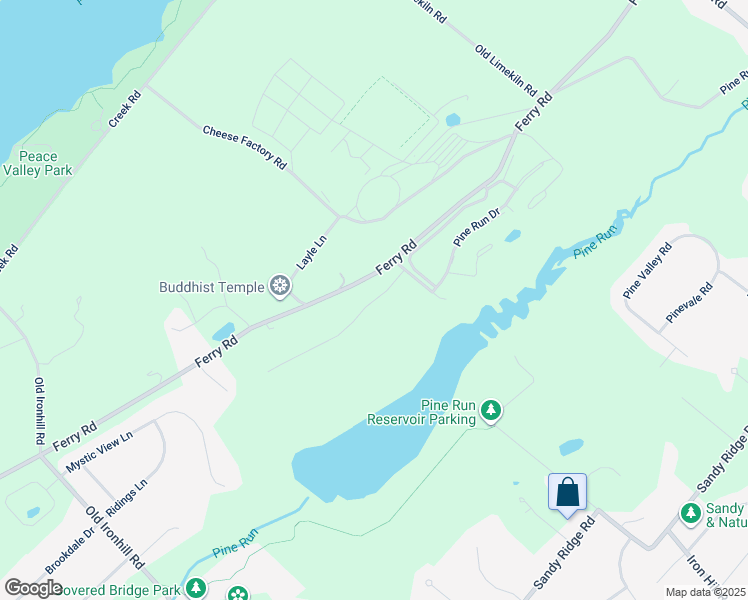 map of restaurants, bars, coffee shops, grocery stores, and more near 624 Covered Bridge Lane in Doylestown