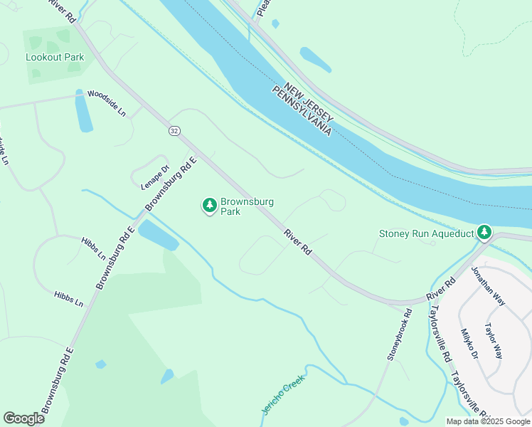 map of restaurants, bars, coffee shops, grocery stores, and more near 1427 River Road in New Hope