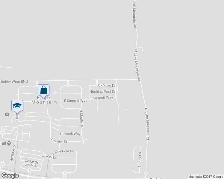 map of restaurants, bars, coffee shops, grocery stores, and more near 2443 Hitching Post Drive in Eagle Mountain