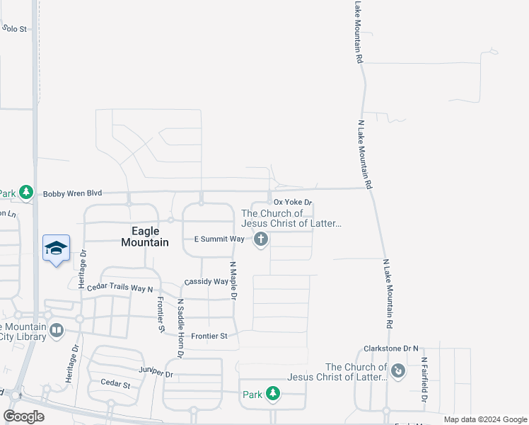 map of restaurants, bars, coffee shops, grocery stores, and more near 2309 Hitching Post Drive in Eagle Mountain