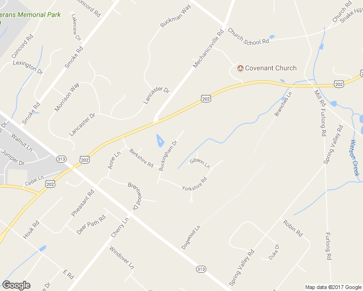 map of restaurants, bars, coffee shops, grocery stores, and more near 3799 Buckingham Drive in Doylestown