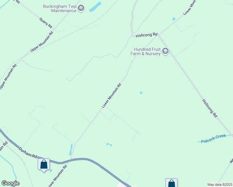 map of restaurants, bars, coffee shops, grocery stores, and more near 4855 Lower Mountain Road in New Hope