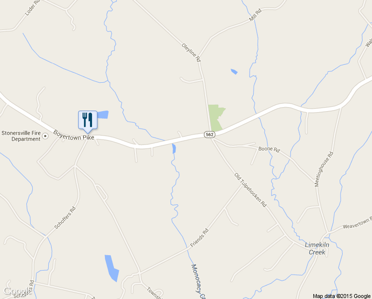 map of restaurants, bars, coffee shops, grocery stores, and more near 5930 Boyertown Pike in Birdsboro