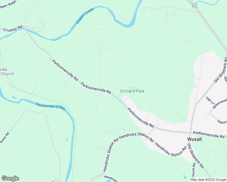 map of restaurants, bars, coffee shops, grocery stores, and more near 2562 Perkiomenville Road in Harleysville