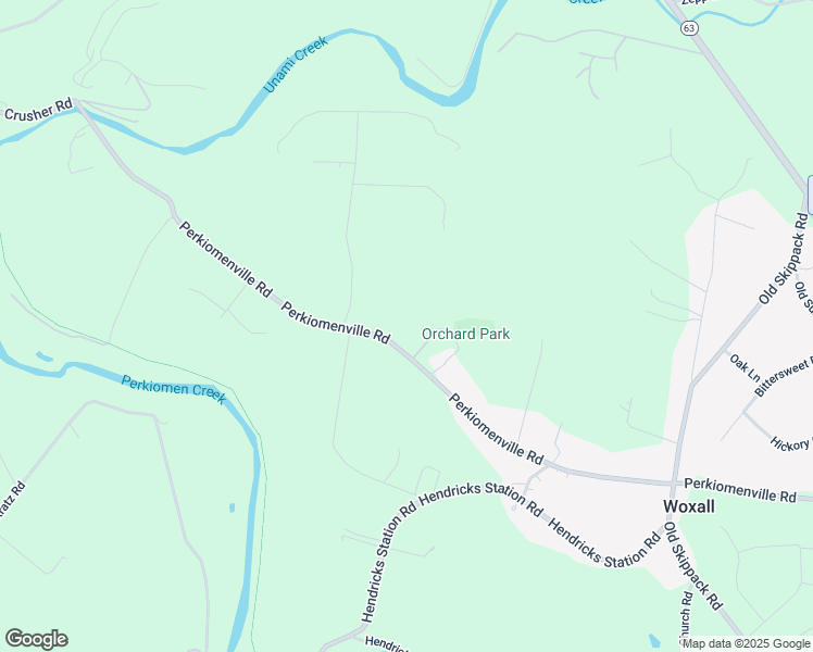 map of restaurants, bars, coffee shops, grocery stores, and more near 2562 Perkiomenville Road in Harleysville