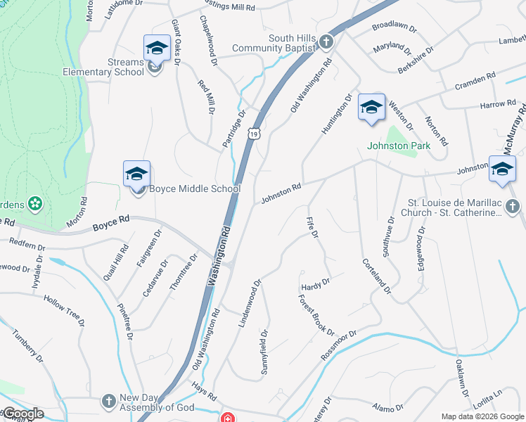 map of restaurants, bars, coffee shops, grocery stores, and more near 2544 Appletree Drive in Pittsburgh