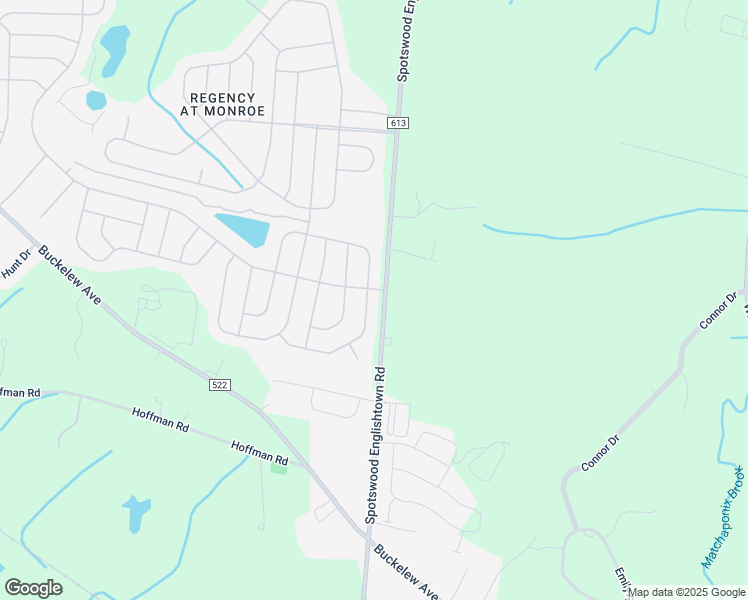map of restaurants, bars, coffee shops, grocery stores, and more near 44 Kings Mill Road in Monroe Township