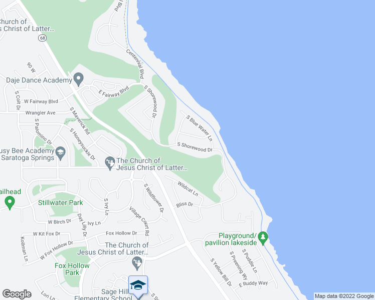 map of restaurants, bars, coffee shops, grocery stores, and more near 157 South Shorewood Drive in Saratoga Springs