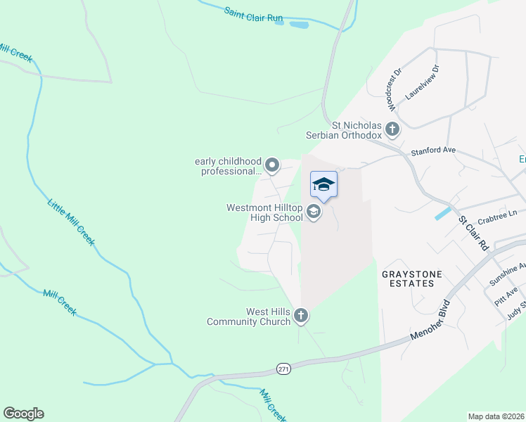 map of restaurants, bars, coffee shops, grocery stores, and more near 109 Ivy Road in Johnstown