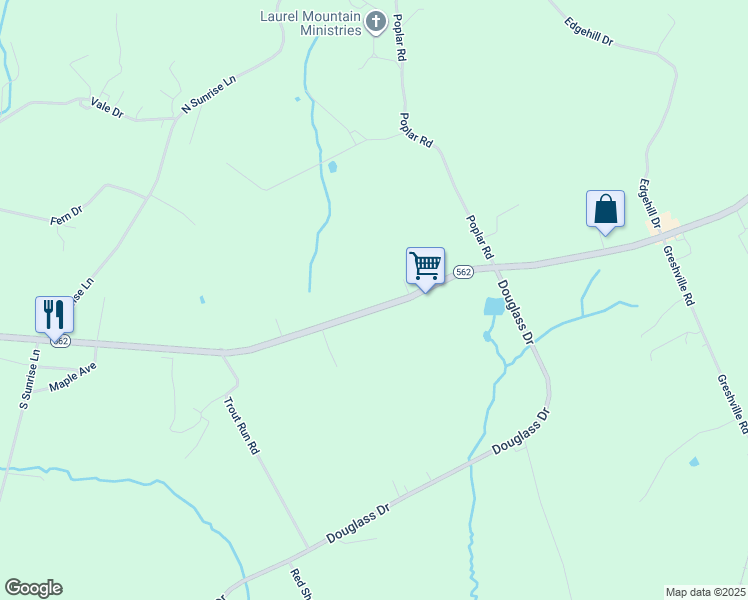 map of restaurants, bars, coffee shops, grocery stores, and more near 1159 Reading Avenue in Boyertown