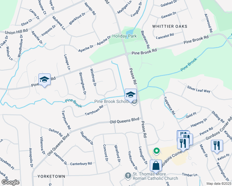 map of restaurants, bars, coffee shops, grocery stores, and more near 14 Chesapeake Road in Manalapan Township